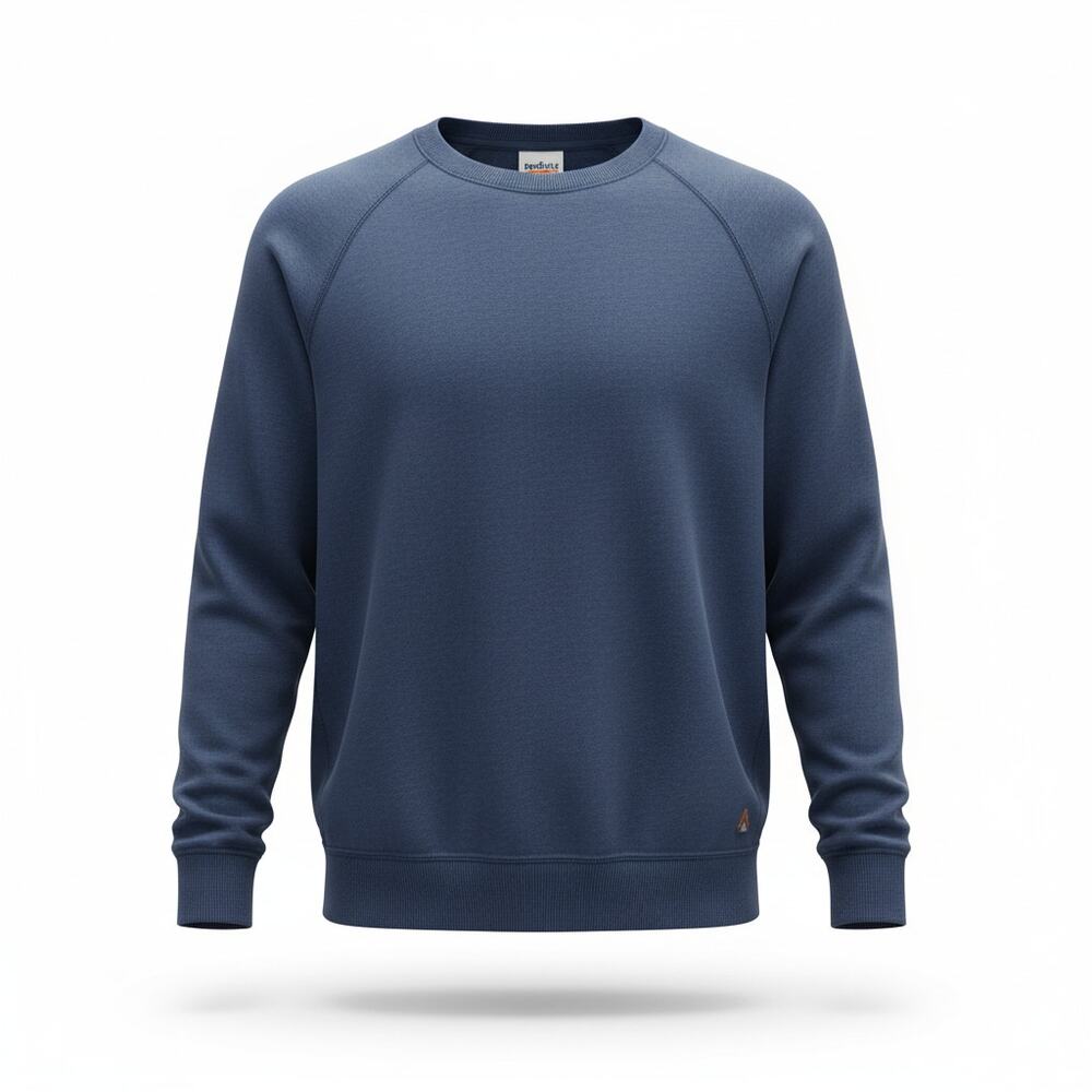 Allview Dapper Crew Sweatshirt Navy 100% Cotton Size Medium